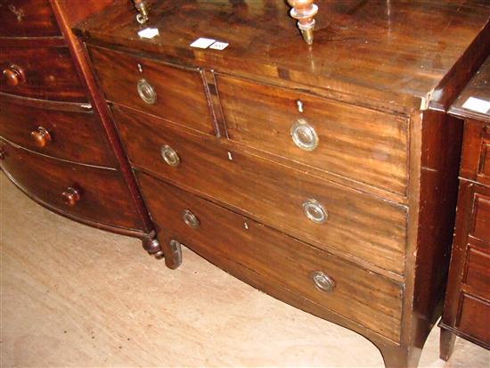 Regency mahogany straight front chest(-)